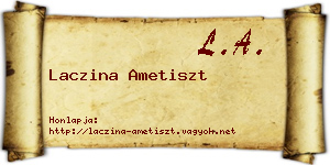 Laczina Ametiszt névjegykártya